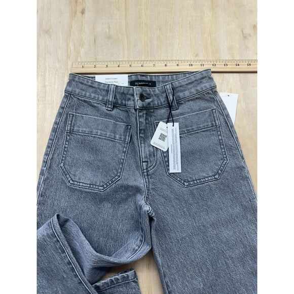 Sanctuary Marine Full Length Jeans Standard Rise 24 Ash Gray NWTs $139 Colette - Picture 3 of 6